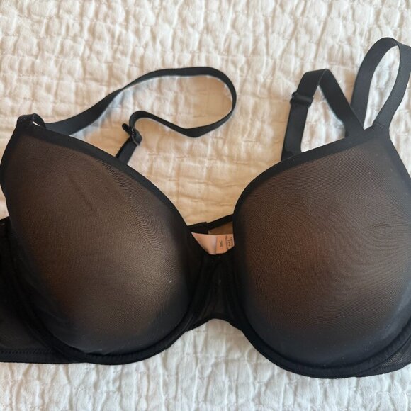 Victoria's Secret Other - Victoria’s Secret Perfect Coverage Bra 38C Sheer Black